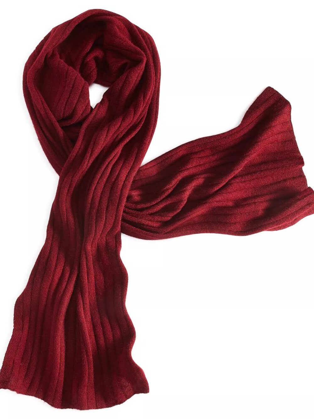 NWT Charter Club 100% Cashmere Scarf in Burgundy, $108 Retail